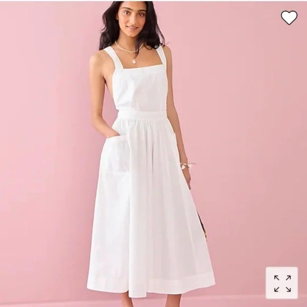 J.Crew Cotton poplin apron dress with convertible straps — Size 6